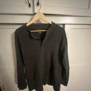 LL Bean Charcoal Gray Henley